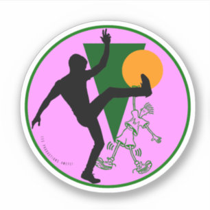 80s-90s Fido Dido runda dekaler - logotyp Aweye