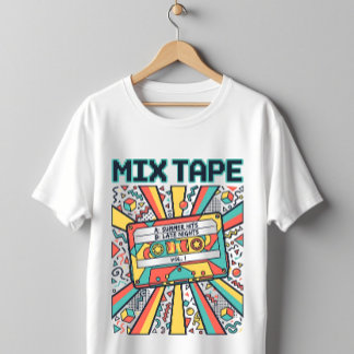 80s 90s Retro Mix Tape Cassette Nostalgia Design T Shirt