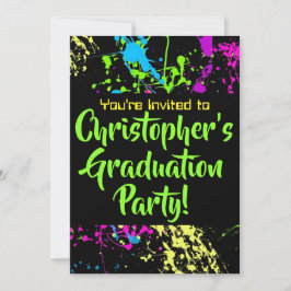 80s 90s Studentfest Färgplatter Inbjudningar