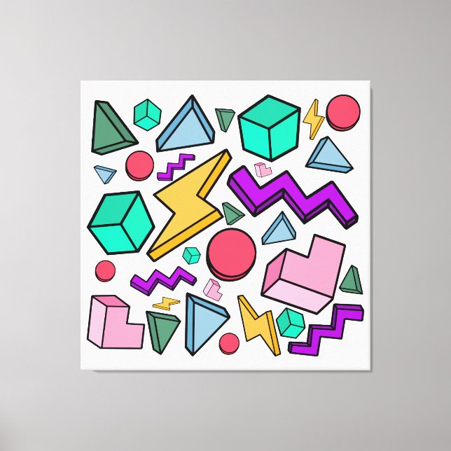 80s Aesthetic Vintage Retro Canvastryck (Framsida)