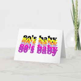  80's Baby Retro Groovy Design Proud 80s Gen X Kort