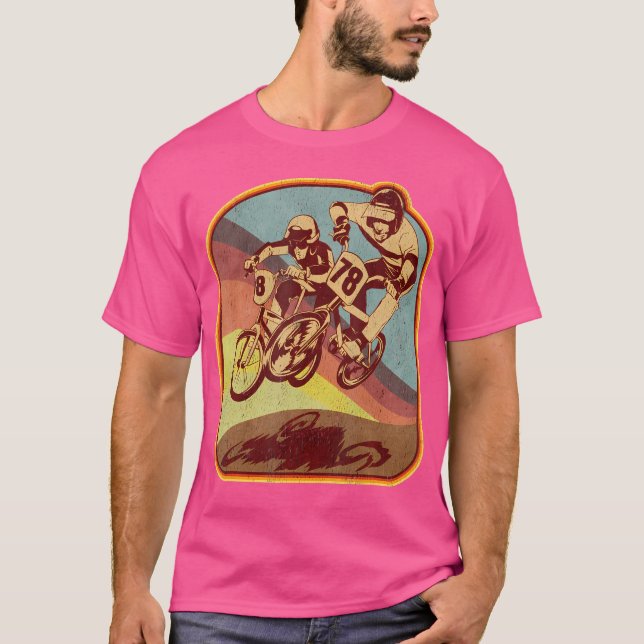 80S BMX-uppringd T Shirt (Framsida)