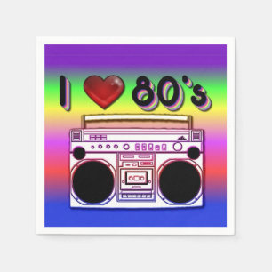 80's Boombox Party Napkins Pappersservett