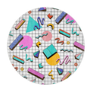 80s Bright Checkered: Vintage Geometric.