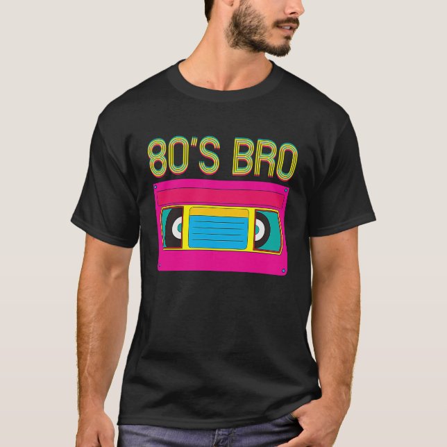 80s Bro Vintage Classic Cassette Tape T Shirt (Framsida)