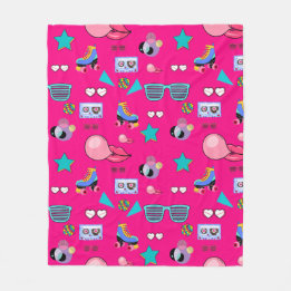 80s Costume Vibrant pink Retro culture pop Fleecefilt