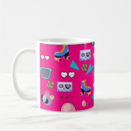80s Costume Vibrant pink Retro culture pop Kaffemugg