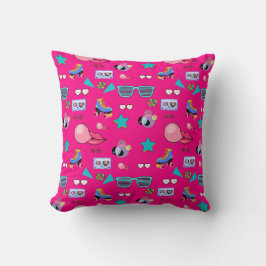 80s Costume Vibrant pink Retro culture pop Kudde