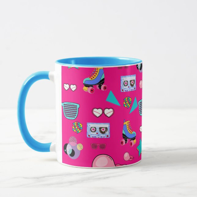 80s Costume Vibrant pink Retro culture pop Mugg (Vänster)