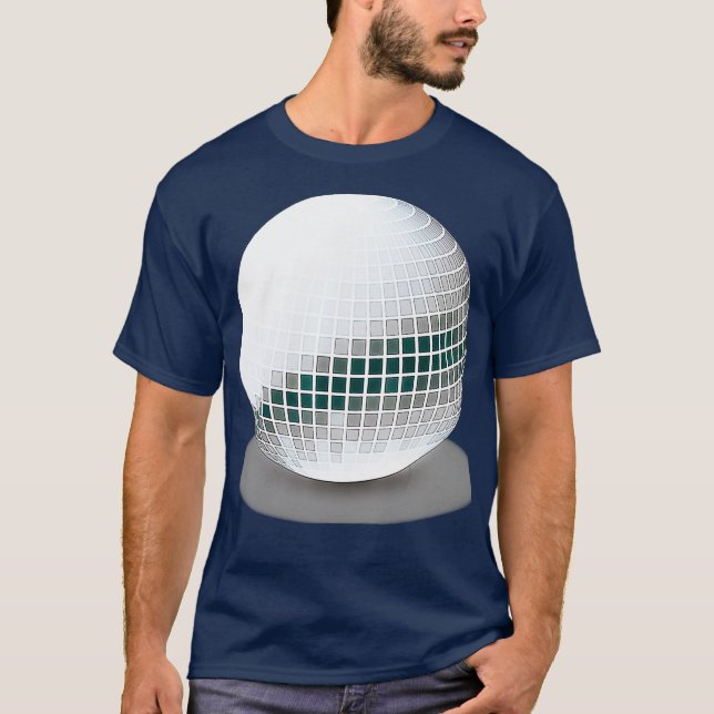 80s Disco Boll Retro Vintage-diskotek T Shirt (Framsida)