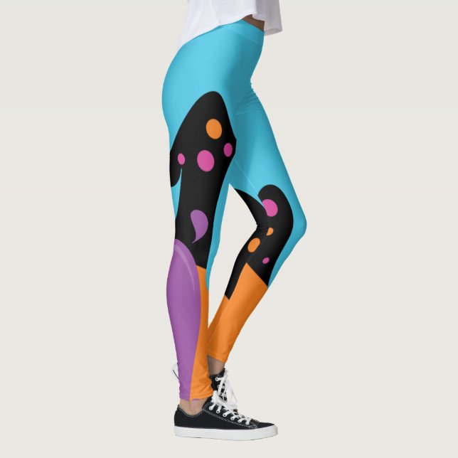 80s Dripping Slime Costume Halloween Leggings (Höger)