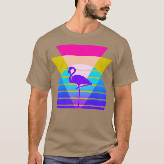 80s Flamingo Nostalgic Graphic T Shirt