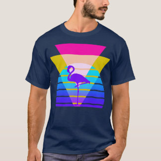 80s Flamingo Nostalgic Graphic T Shirt