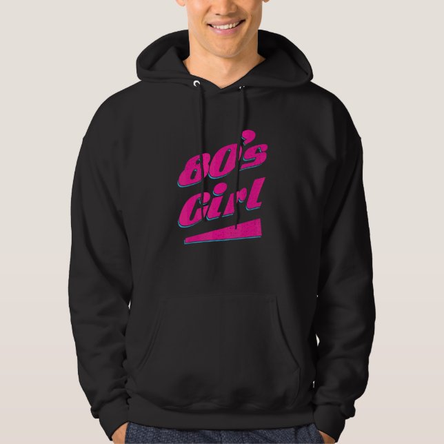 80's flicka i Kärlek 80:an Hoodie (Framsida)