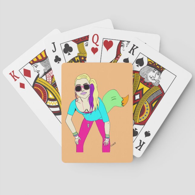80s foxy girl casinokort (Baksidan)