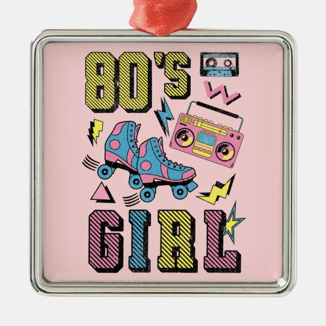80's Girl Julgransprydnad Metall (Framsidan)