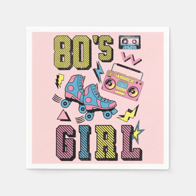 80's Girl Pappersservett (Framsidan)