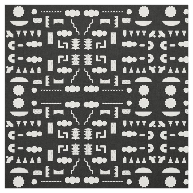 80s grafiskt geometriskt Mönster Tyg (Provkarta)