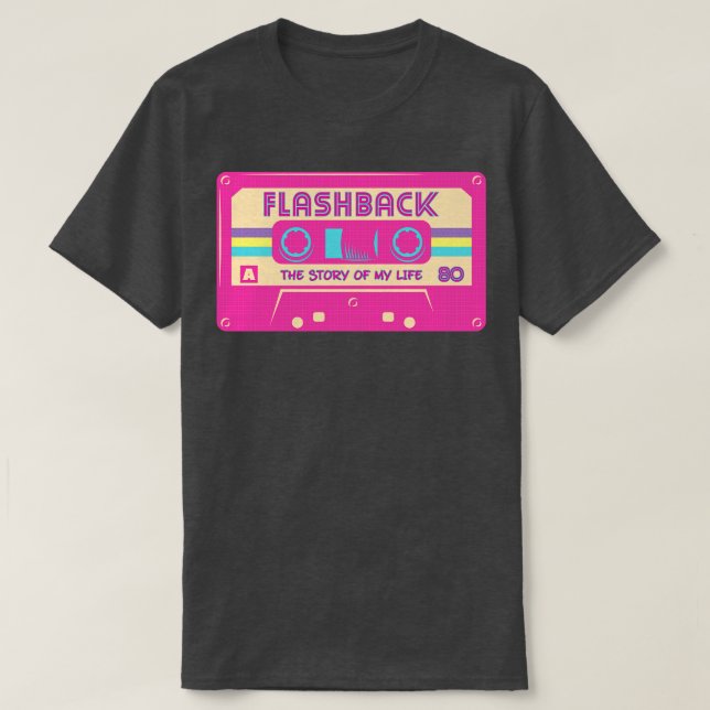 80s Mixtape Retro Music Flashback T Shirt (Design framsida)