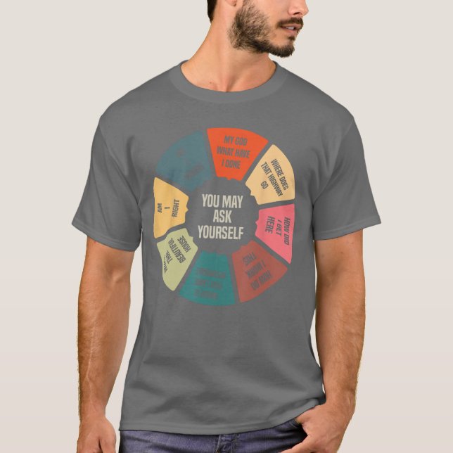 80s Music Retro Lyrics Pie Chart You May Ask Yours T Shirt (Framsida)