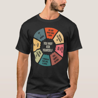 80s Music Retro Lyrics Pie Chart You May Ask Yours T Shirt