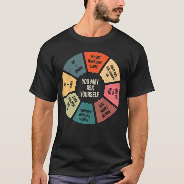 80s Music Retro Lyrics Pie Chart You May Ask Yours T Shirt (Framsida)