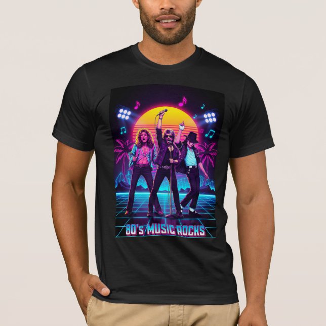 80's Music Rocks Retro Legends Concert Tee (Framsida)