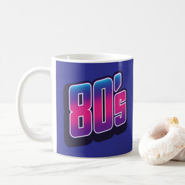80's Neon Kaffemugg (Med munk)
