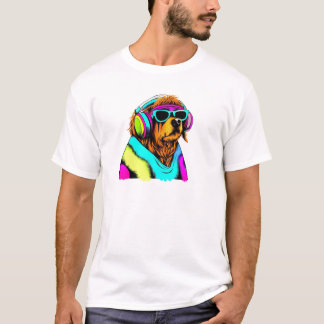 80s Neon Rad-Hund T Shirt