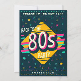 80s New Year's Eve Party Inbjudningar