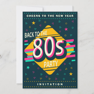 80s New Year's Eve Party Inbjudningar