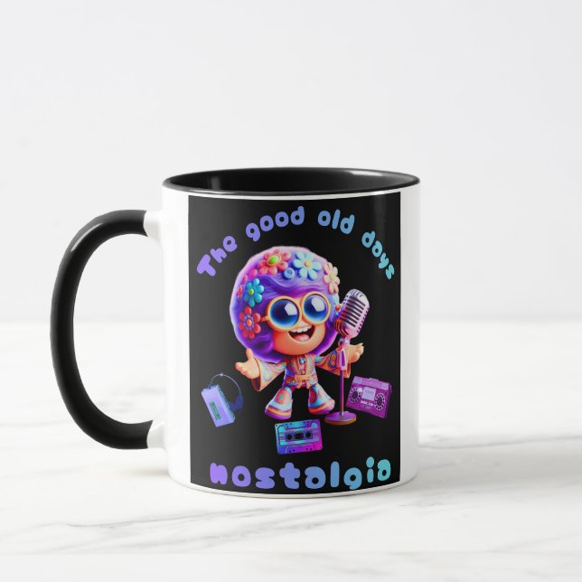 80s Nostalgia Groove Coffee Mug Mugg (Vänster)