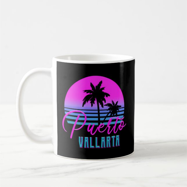 80S Puerto Vallarta Påsklov Vacation Kaffemugg (Vänster)