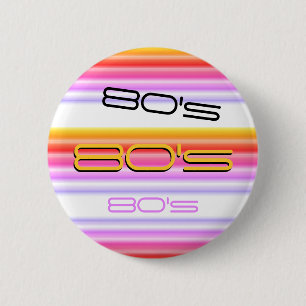 80's Retro Kärlek The 80's Rainbow Knapp