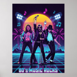 80's Retro music Poster