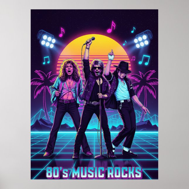80's Retro music  Poster (Framsidan)