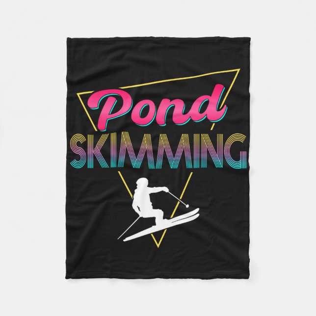 80s Retro Pond Skimming Apparel Ski Pond Skimmer Fleecefilt (Framsidan)