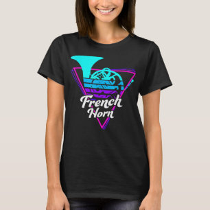 80s Retro Wave Fransk Horn3 T Shirt