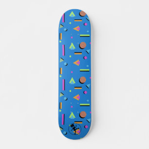 80s retrogeometrisk grafik mönster mini skateboard bräda 18,5 cm