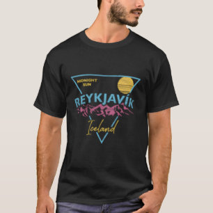 80'S Reykjavik Island Midnight Sol T Shirt