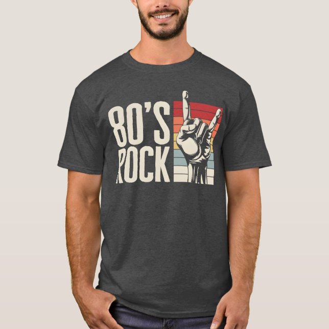 80s Rock Band 80s Rockee Gift For girl T Shirt (Framsida)