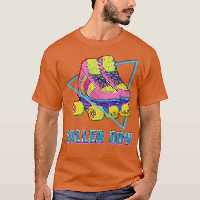 80s Rollerskates T Shirt Vintage Roller Skating (Framsida)