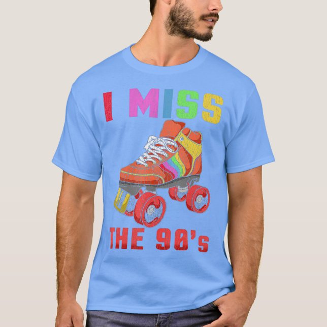 80s Rollerskates T Shirt Vintage Roller Skating (Framsida)