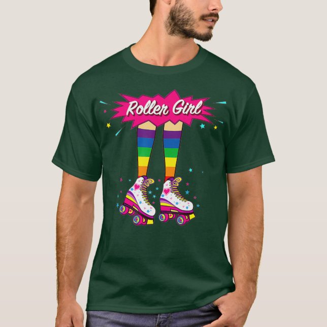 80s Rollerskates Vintage Roller Skating Disco T Shirt (Framsida)