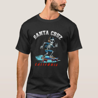 80s Santa Cruz Kalifornien Retro Skelett Skateboar T Shirt