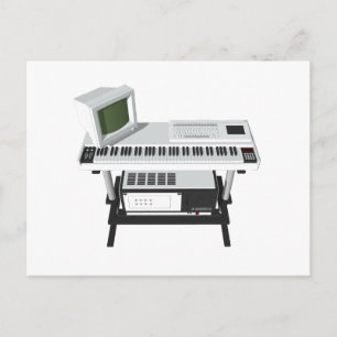 80's Stil Sampler Tangentbord: 3D-modell: Vykort