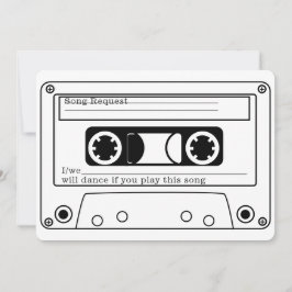 80s Style Retro Music Tape Wedding RSVP Inbjudningar