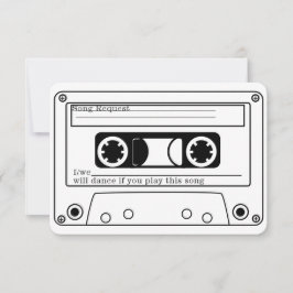 80s Style Retro Music Tape Wedding RSVP Inbjudningar