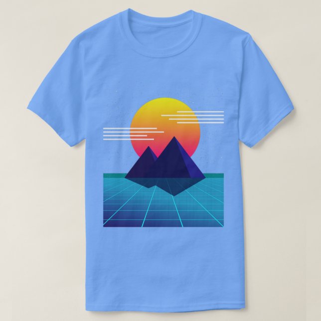 80s Sunset Nostalgic Computer Graphic T Shirt (Design framsida)