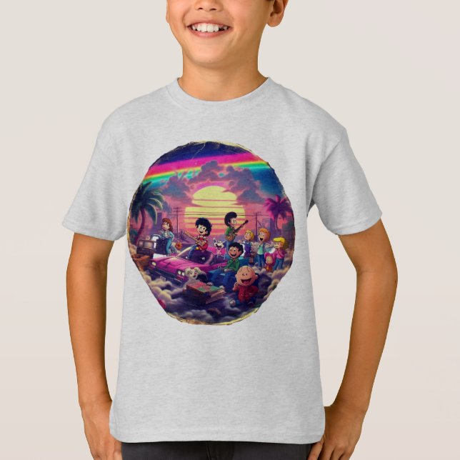 80s-tecknad band t shirt (Framsida)